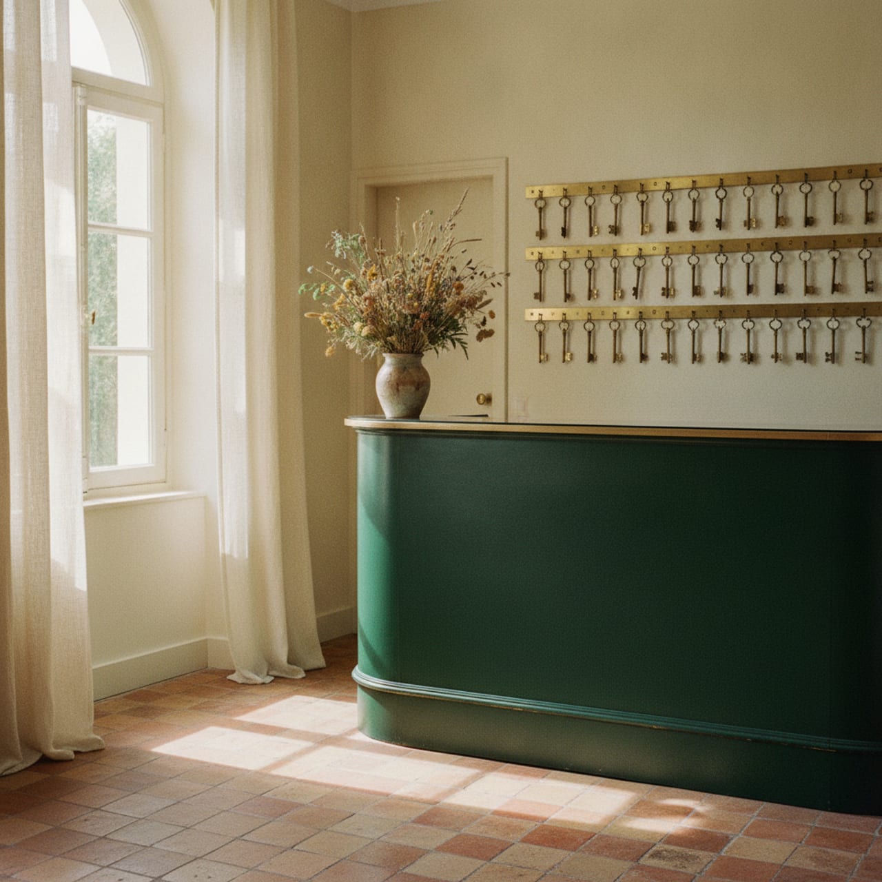 La réception de l'Hôtel Aurèle